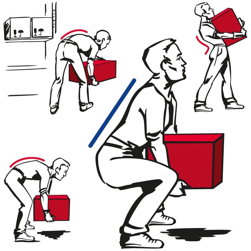 man is lifting a box