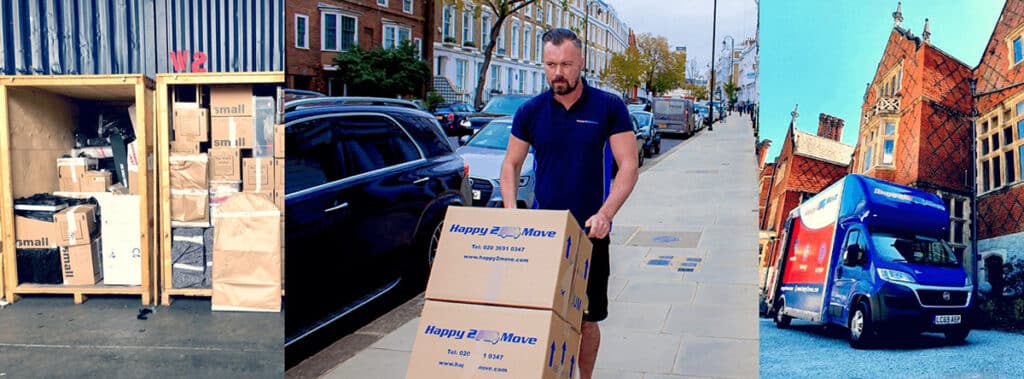 Happy2Move man moving boxes